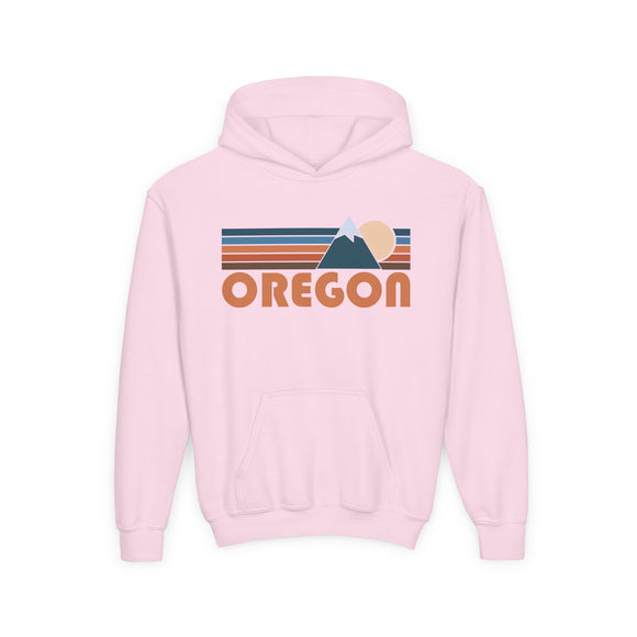 Oregon Youth Hoodie - Retro Mountain Oregon Youth Sweatshirt