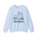 Washington Sweatshirt - Mountain Illustration Graphic Crewneck-4