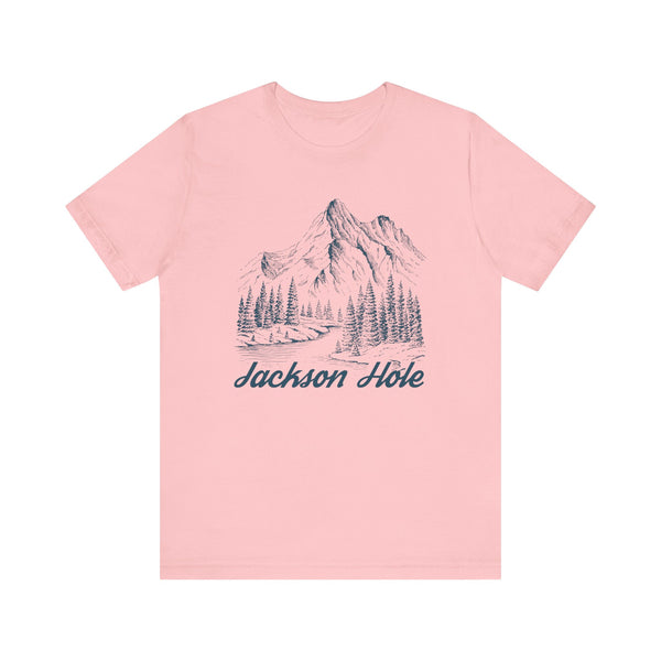 Jackson Hole, Wyoming Graphic Tee - Mountain Illustration Jackson Hole T Shirt