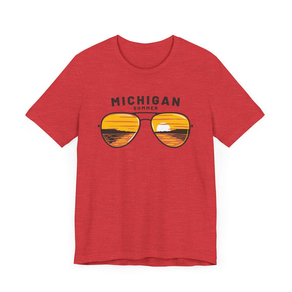 Michigan T Shirt - Sunglasses Lake Graphic Michigan Tee