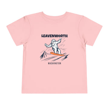 Buy pink Leavenworth, Washington Yeti Snowboard Toddler Tee