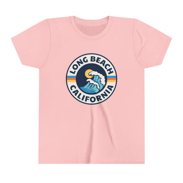 Buy pink Long Beach, California Youth T-Shirt - Kids Long Beach Shirt