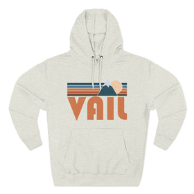 Buy oatmeal-heather Vail, Colorado Hoodie - Retro Mountain Unisex Sweatshirt