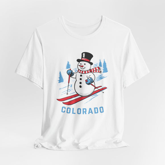 Colorado T Shirt - Ski Snowman Graphic Colorado Tee