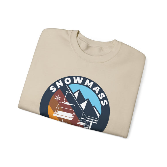 Snowmass, Colorado Sweatshirt - Ski Lift Snowmass Crewneck Sweatshirt