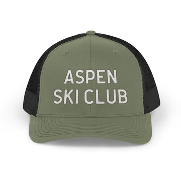 Buy loden-black Aspen, Colorado Snapback Trucker Cap - Embroidered Aspen Hat