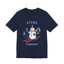 Stowe, Vermont T Shirt - Ski Snowman Graphic Tee-4