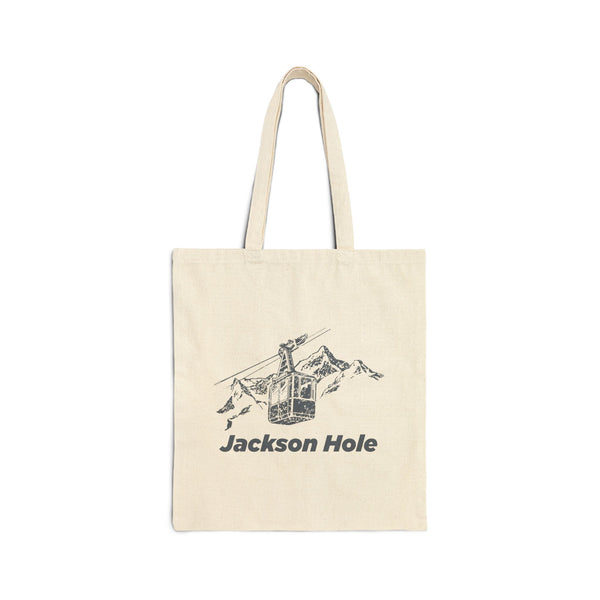 Jackson Hole, Wyoming Cotton Canvas Tote Bag - 15