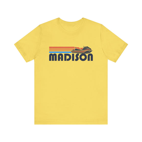 Madison, Wisconsin T Shirt - Retro Jetski PWC Graphic Tee