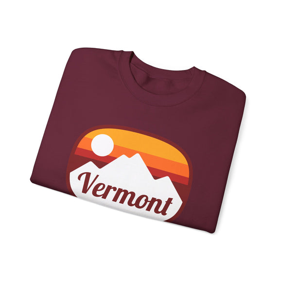 Vermont Sweatshirt - Unisex Retro Ombre Vermont Crewneck Sweatshirt