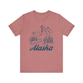 Alaska Graphic Tee - Mountain Illustration Alaska T Shirt