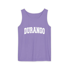 Buy violet Durango, Colorado Tank Top Unisex | Comfort Colors - 100% Cotton