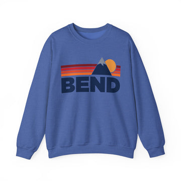 Buy heather-sport-royal Bend, Oregon Sweatshirt Retro Mountains, Bend Unisex Crewneck, Vintage Cozy Jumper, Gift for Outdoor Lovers