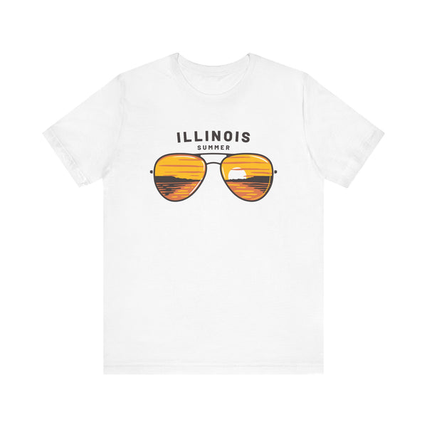 Illinois T Shirt - Sunglasses Lake Graphic Illinois Tee