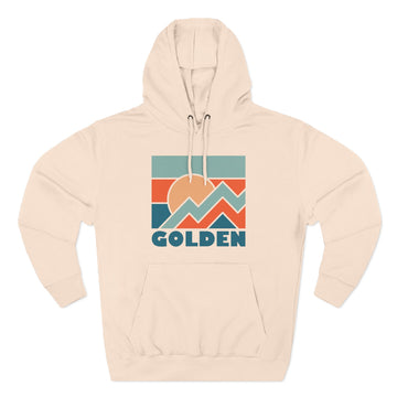 Buy pale-pink Golden, Colorado Hoodie - Retro Mountain Unisex Sweatshirt