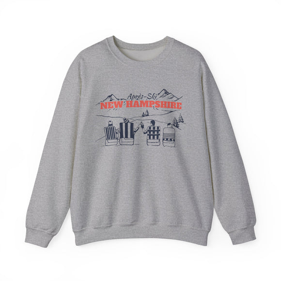 New Hampshire Sweatshirt Après-Ski Crewneck - Mountain Ski Lodge Design