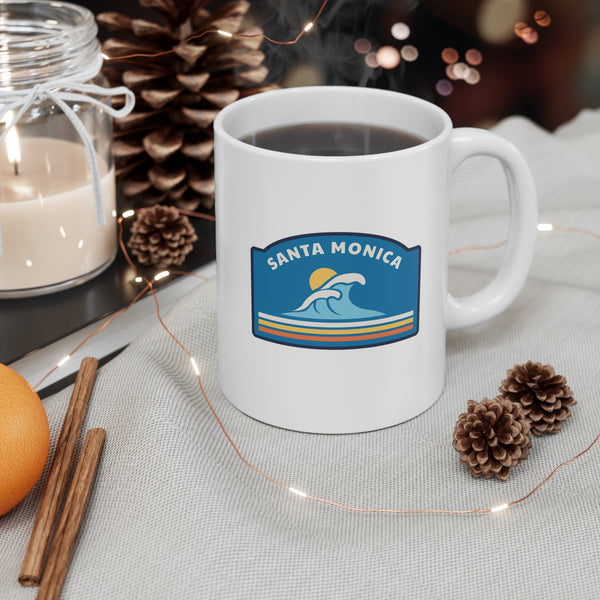 Santa Monica, California Mug - Retro 11oz Ceramic Santa Monica Mug