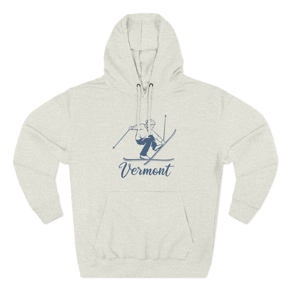 Premium Vermont Vintage Snow Ski Hoodie