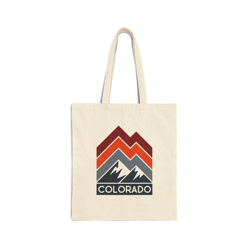 Colorado Cotton Canvas Colorado Tote Bag - Chevron Peaks