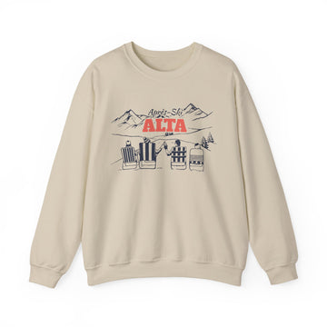 Alta, Utah Sweatshirt Après-Ski Crewneck - Mountain Ski Lodge Design - 0