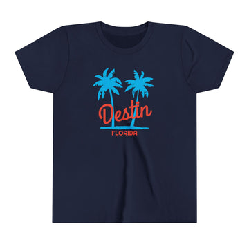 Destin, Florida Youth Shirt - Retro Palm Tree Destin Kid's T-Shirt