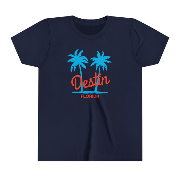 Destin, Florida Youth Shirt - Retro Palm Tree Destin Kid's T-Shirt