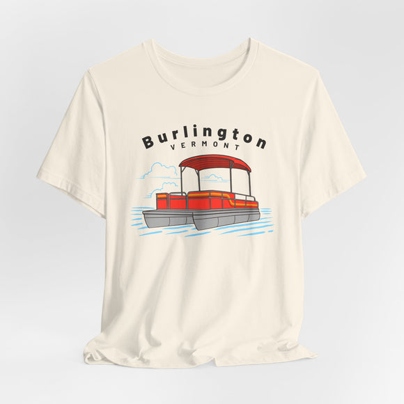 Burlington, Vermont T Shirt - Pontoon Boat Tee