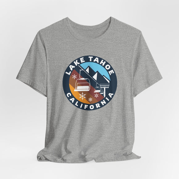Lake Tahoe, California T Shirt - Retro Ski Lift Tee