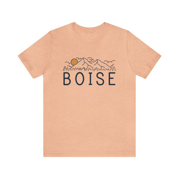 Buy heather-peach Boise, Idaho T-Shirt - Retro Unisex Boise Shirt