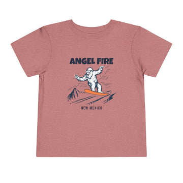 Buy heather-mauve Angel Fire, New Mexico Yeti Snowboard Toddler Tee
