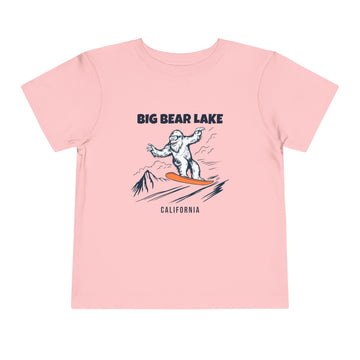 Buy pink Big Bear Lake, California Yeti Snowboard Toddler Tee