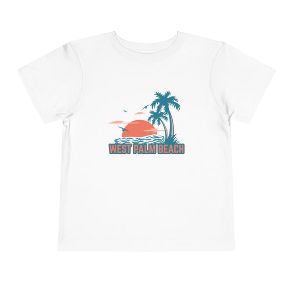 West Palm Beach, Florida Toddler T-Shirt - Retro Palm Tree Toddler West Palm Beach Shirt