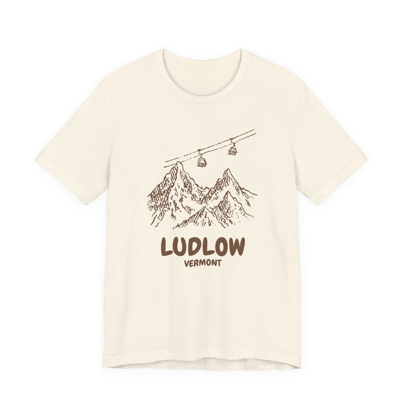 Ludlow, Vermont Mountain T-Shirt — Vintage Gondola Ski Mountain Tee