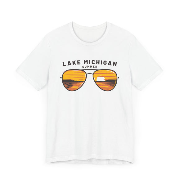 Lake Michigan T Shirt - Sunglasses Lake Graphic Lake Michigan Tee