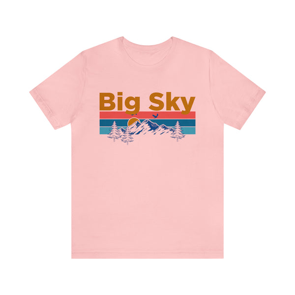 Big Sky, Montana Shirt - Mountain Sunset Unisex Big Sky T-Shirt