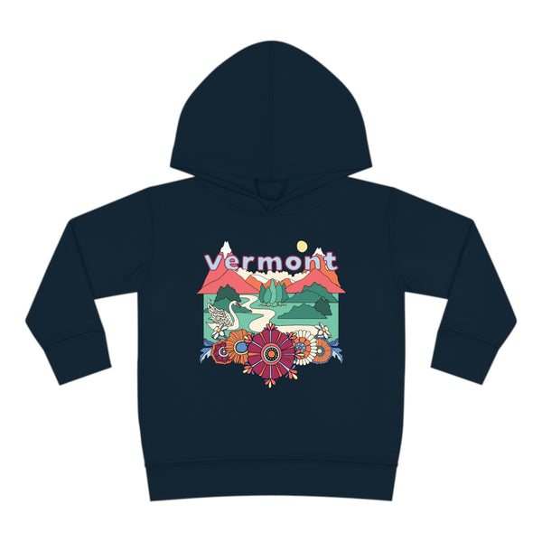 Vermont Toddler Hoodie - Boho Mountain Unisex Vermont Toddler Sweatshirt