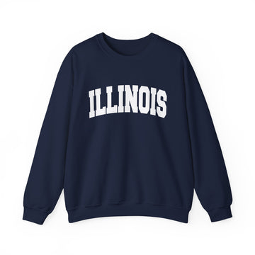 Buy navy Illinois Sweatshirt - Unisex Graphic Crewneck
