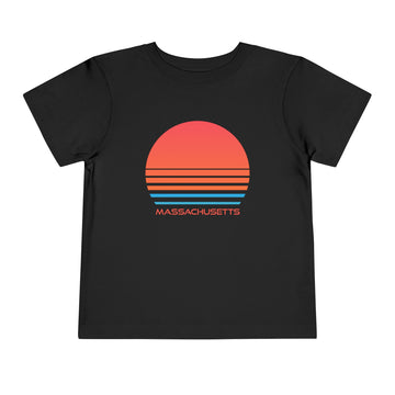 Buy black Massachusetts Toddler T-Shirt - Retro 80s Unisex Toddler Massachusetts Shirt