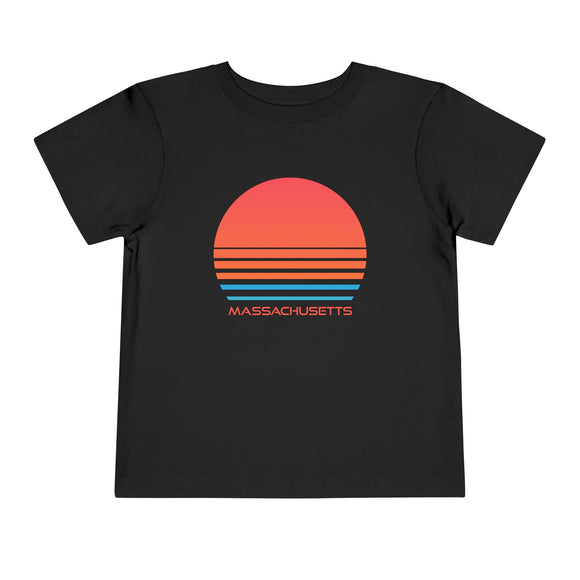 Massachusetts Toddler T-Shirt - Retro 80s Unisex Toddler Massachusetts Shirt