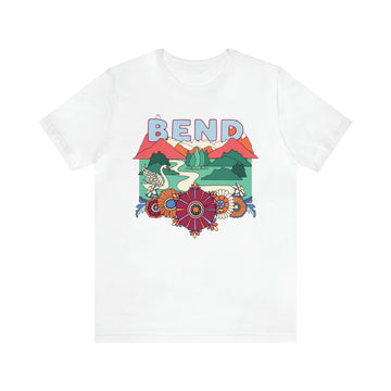 Buy white Bend Oregon T-Shirt - Retro Boho Bend Tshirt