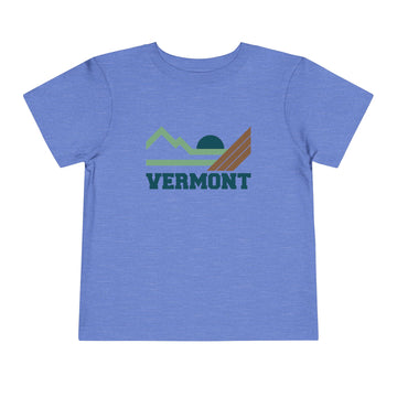Buy heather-columbia-blue Vermont Toddler Graphic Tee - Kids Vermont Shirt