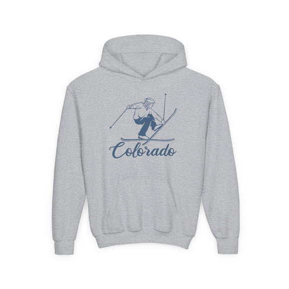 Colorado Youth Hoodie - Snow Ski Kids Colorado Hooded Sweatshirt