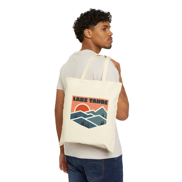 Lake Tahoe, California Cotton Canvas Tote Bag - 15
