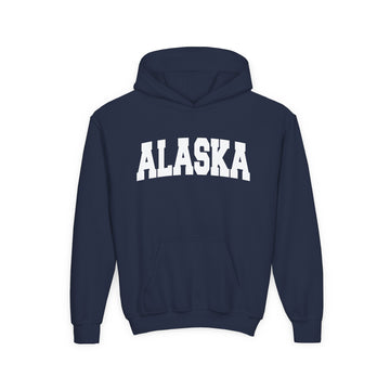 Buy navy Alaska Youth Hoodie - Kids Alaska Hooded Sweatshirt
