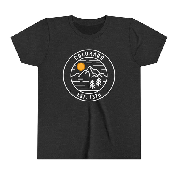 Colorado Youth Shirt - Retro Mountain Colorado Kid's T-Shirt