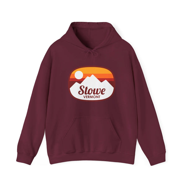 Stowe, Vermont Hoodie - Retro Ombre Unisex Stowe Hoodie Sweatshirt