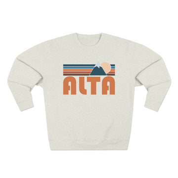 Premium Alta, Utah Retro Mountain Graphic Sweatshirt