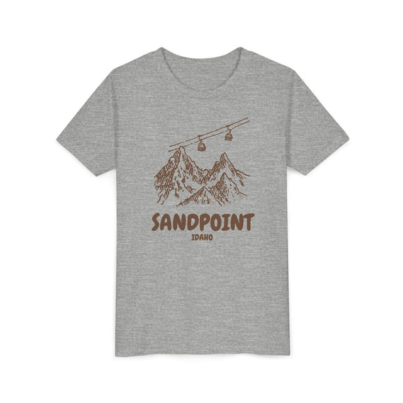 Sandpoint, Idaho Youth T-Shirt — Vintage Gondola Ski Mountain Tee
