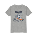 Alaska Yeti Snowboard Youth Tee - Funny Kids Skiing Shirt-3