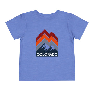 Buy heather-columbia-blue Colorado Toddler T-Shirt - Retro Palm Tree Unisex Toddler Colorado Shirt